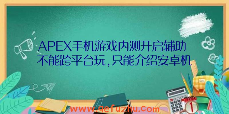 APEX手机游戏内测开启辅助